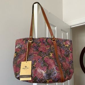 Patricia Nash Metallic Tooled Lace Tote
